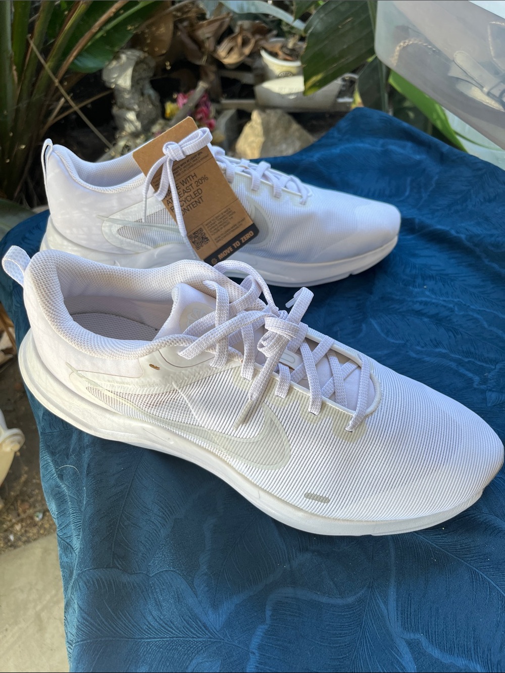 Nike Men’s White Low-Top Mesh Sneakers